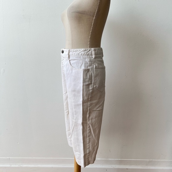 VINTAGE 90s Talbots High Rise White Denim Clam Digger Capris Womens 26” - Picture 3 of 5
